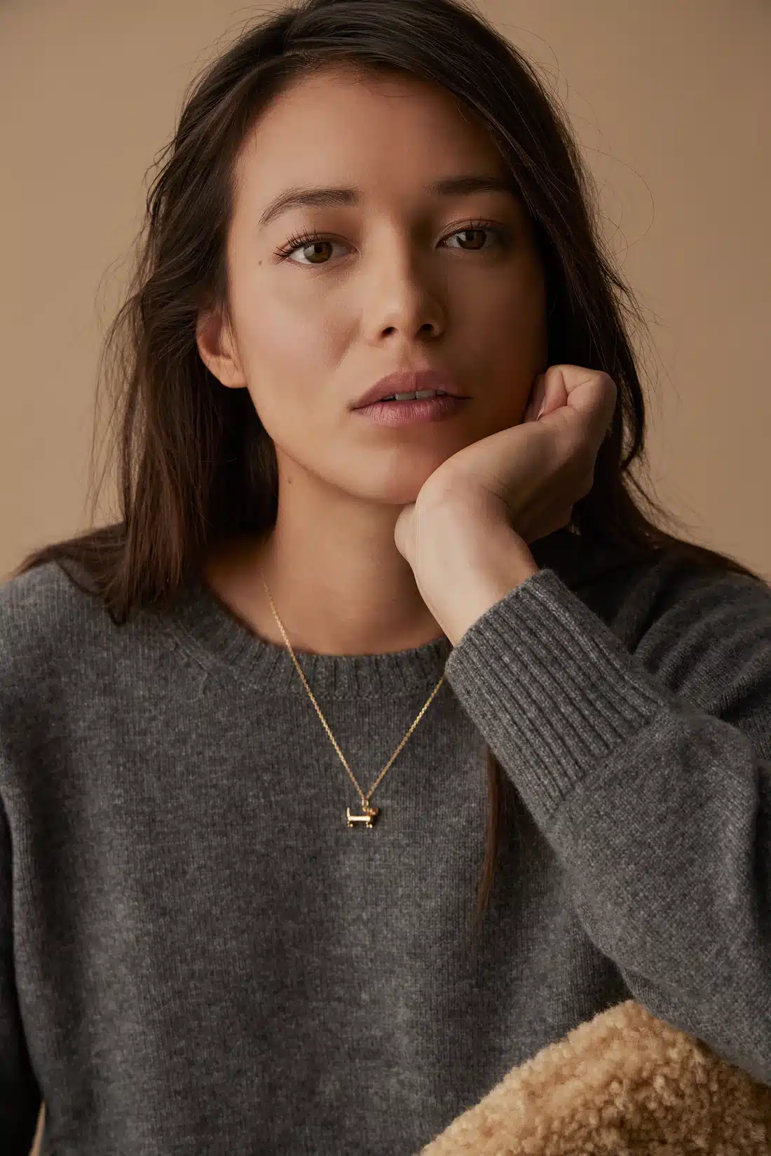 KAY BOJESEN JEWELRY GRAVHUND HALSKÆDE FORGYLDT SØLV MED KÆDE – KBJ-32 - Billede 2