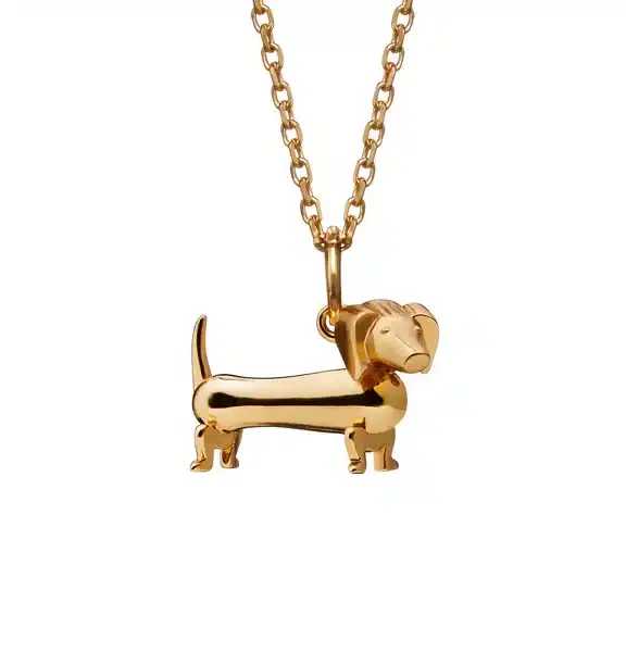 KAY BOJESEN JEWELRY GRAVHUND VEDHÆNG FORGYLDT SØLV UDEN KÆDE - KBJ-39