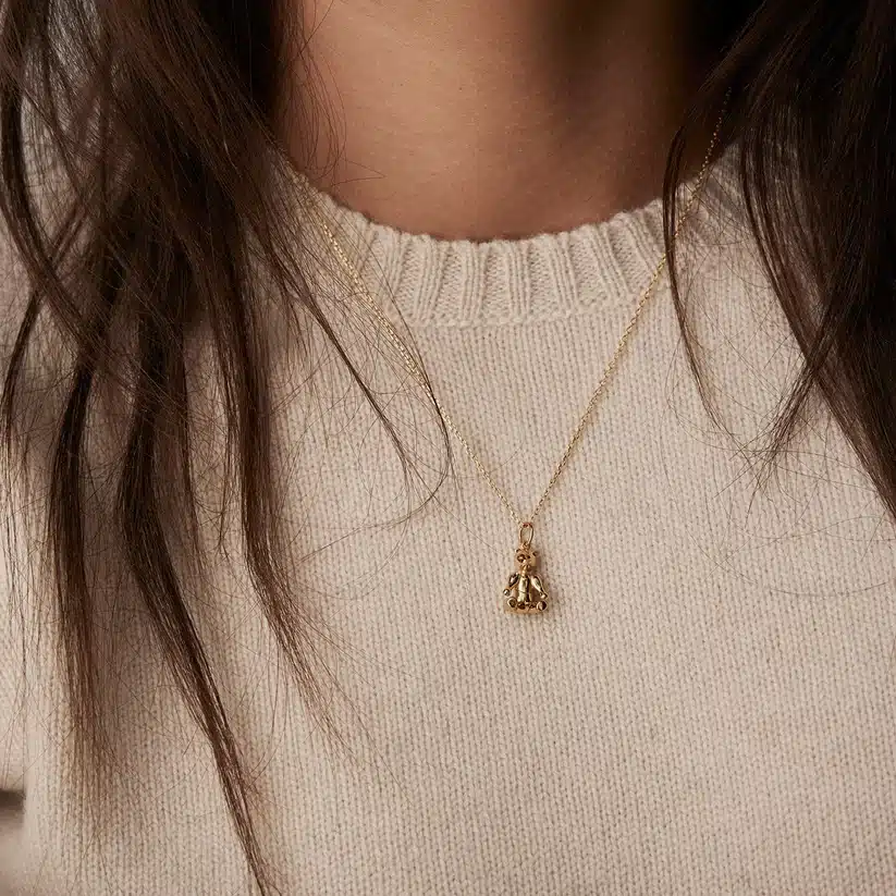 KAY BOJESEN JEWELRY BJØRN HALSKÆDE FORGYLDT SØLV MED KÆDE - KBJ-34 - Billede 2