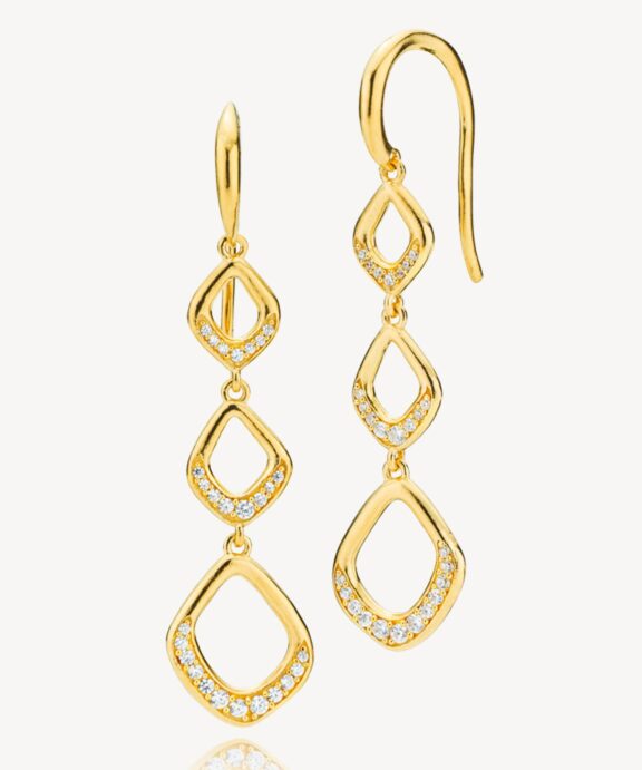 IZABEL CAMILLE TITANIA I SØLV FORGYLDT ØREHÆNGER - A1899GS