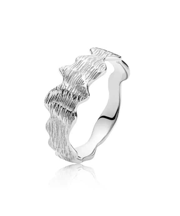 IZABEL CAMILLE SØLV RING HAMRET - A4170SWS