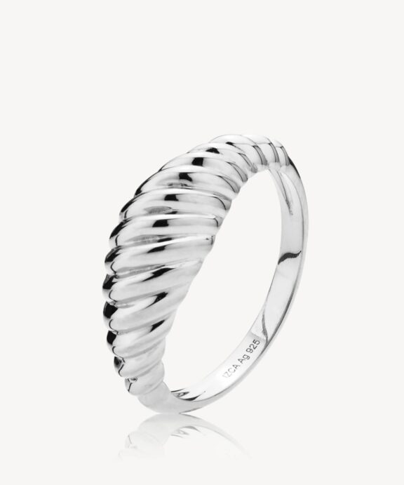 IZABEL CAMILLE JULIA RING SØLV MED RILLER - A4191SWS