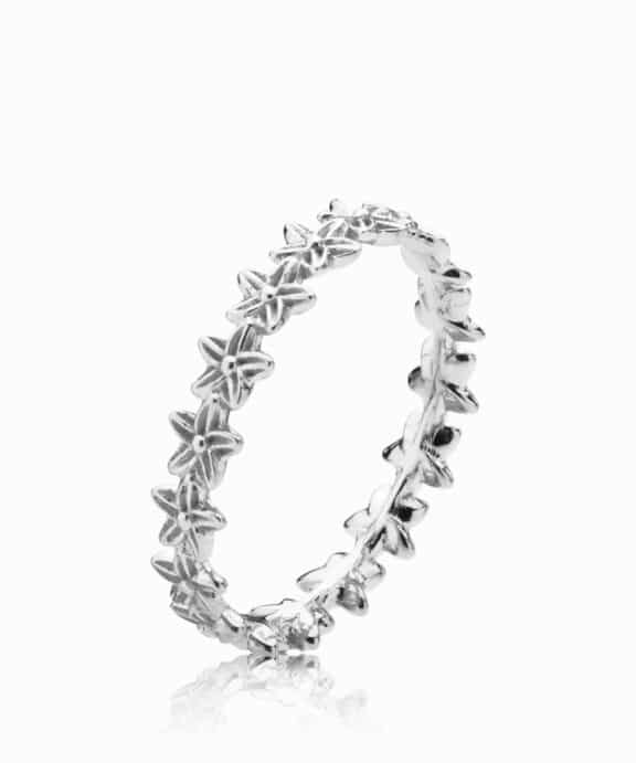 IZABEL CAMILLE ROSALINA RING I SØLV MED BLOMSTER - A4193SWS