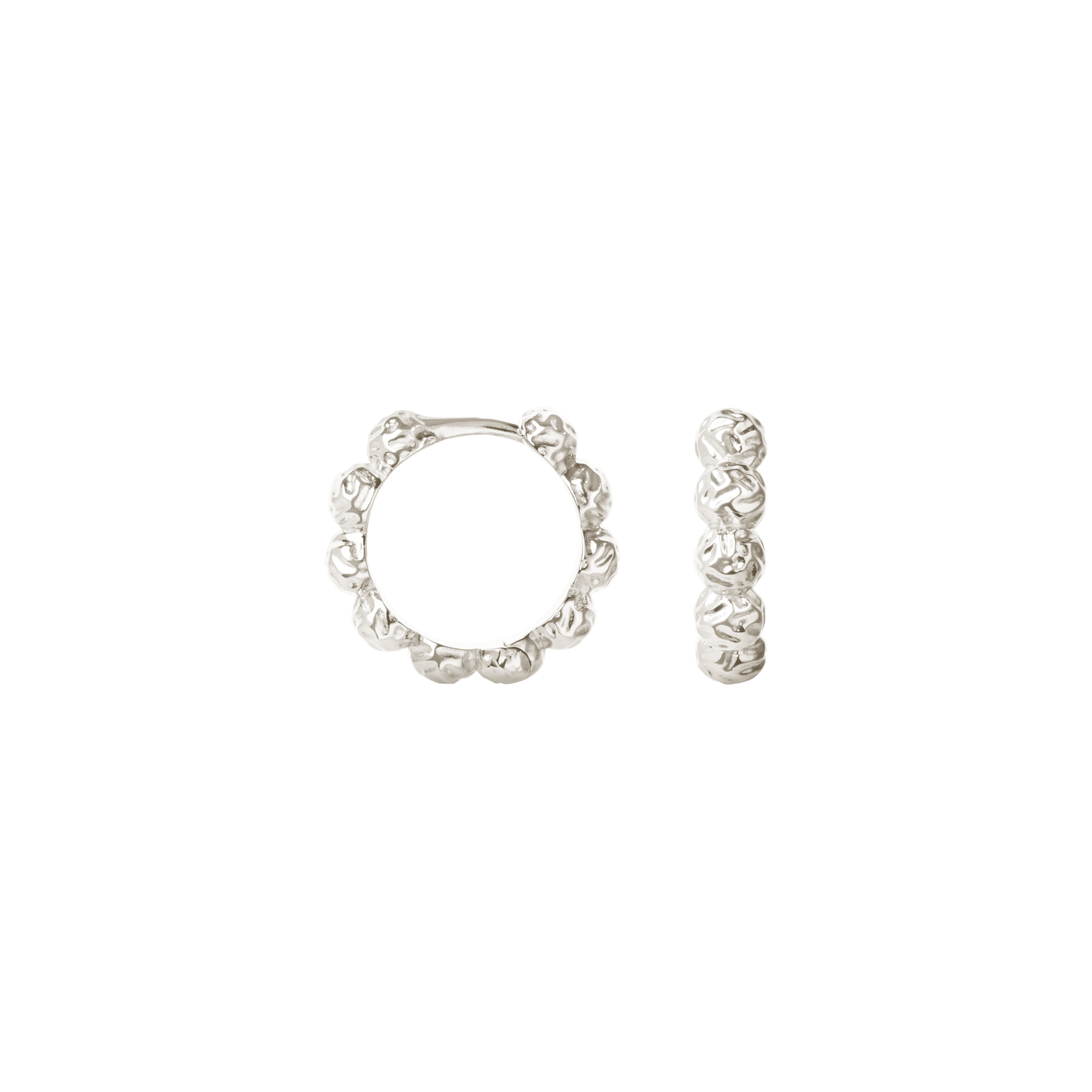 CAMILLE BRINCH MEDIUM DOTS HOOPS I SØLV - MDH