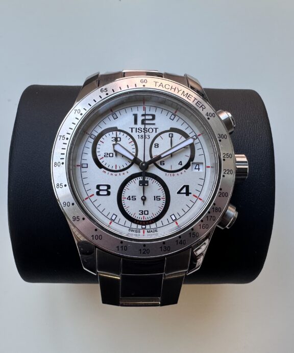 TISSOT V8 LYS SKIVE MED LÆNKE - T0394171105702