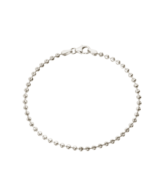 CAMILLE BRINCH TEXTURED DOTS ARMBÅND I SØLV 17 CM - TDOB-17
