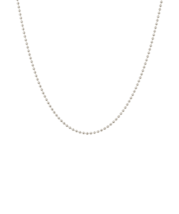 CAMILLE BRINCH TEXTURED DOTS HALSKÆDE I SØLV 45 CM - TDN-45
