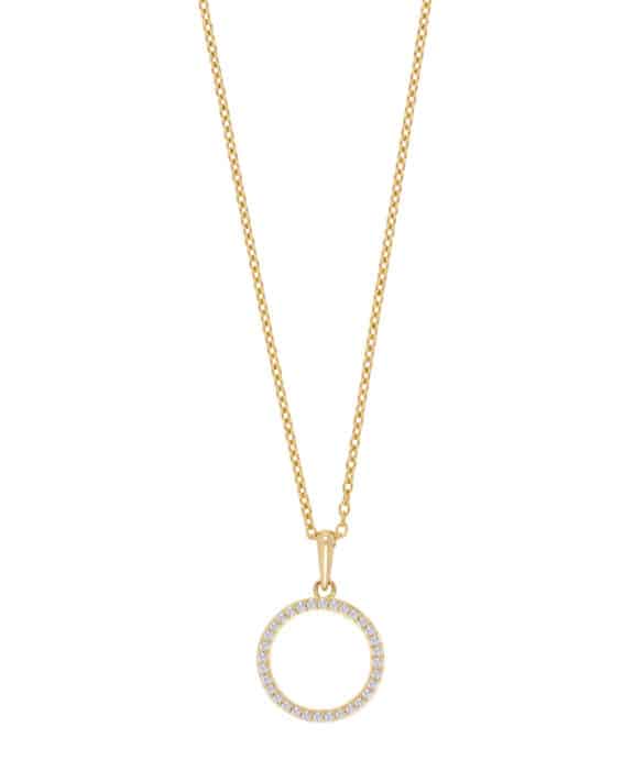 SIERSBØL CIRKEL VEDHÆNG I 8 KARAT GULD MED ZIRKONIA - 20831910300