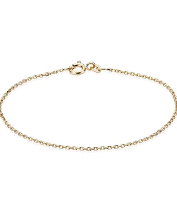 BNH ARMBÅND ANKER FACET I 14 KARAT GULD 18,5 CM - A1404018F
