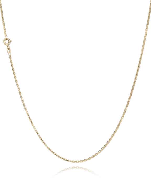 BNH HALSKÆDE ANKER FACET I 14 KARAT GULD 42 CM - A1405042F