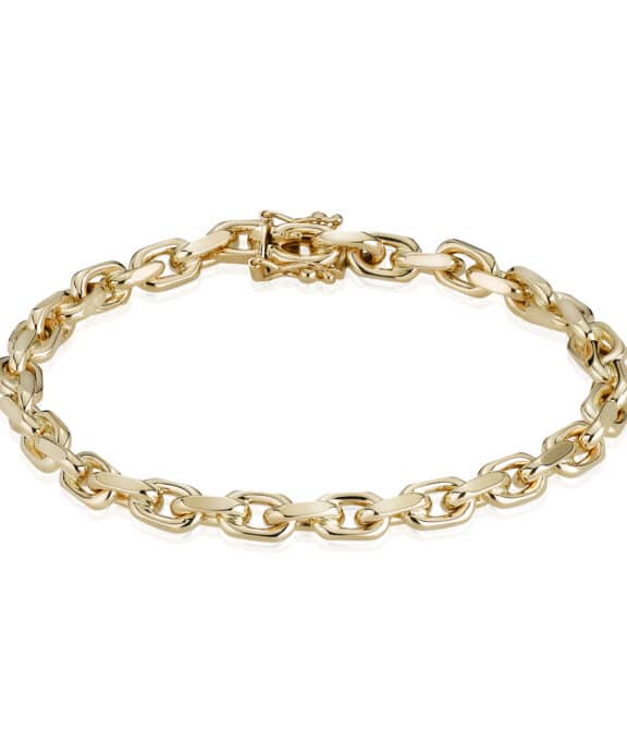 BNH ARMBÅND ANKER FACAT I 14 KARAT GULD 20 CM - A1420020K