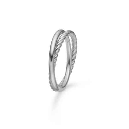 MADS Z TWIST AND SHINE RING I SØLV - 2140005