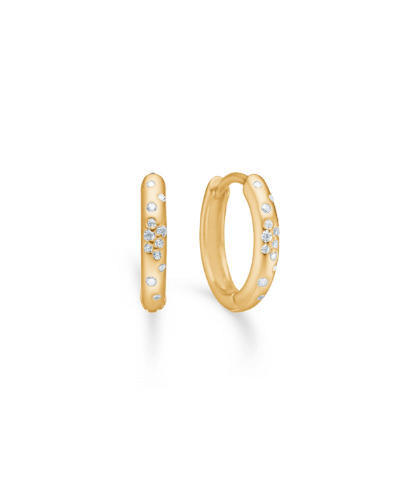 STUDIO Z LUMIN SPARKLE ØRERINGE I FORGYLDT SØLV MED ZIRKONIA - 7217378