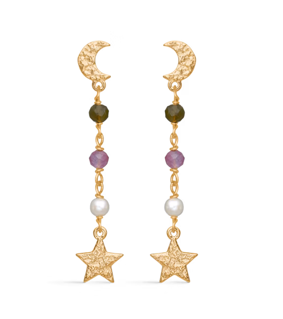 STUDIO Z ØRERINGE STARLIGHT FORGYLDT SØLV - 7216441