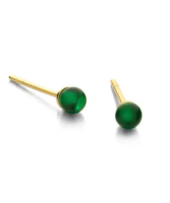 SPIRIT ICONS ‘FIGARO’ STUD GREEN FORGYLDT - 42852