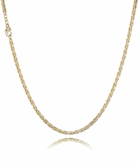 BNH KONGE KÆDE I 14 KARAT GULD PÅ 55 CM - K1423055C