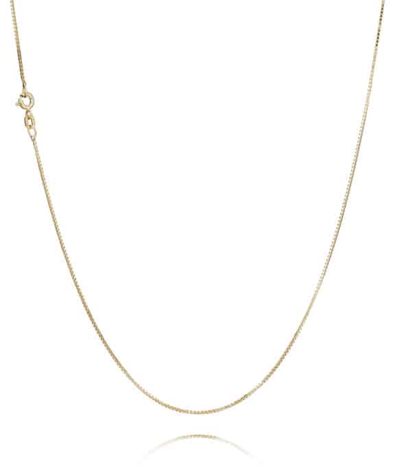 BNH SØLV FORGYLDT VENEZIA HALSKÆDE 38 CM - SVF12038F