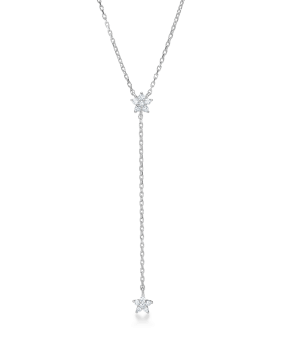 MADS Z CÉLESTE Y-HALSKÆDE I SØLV MED ZIRKONIA - 2127143