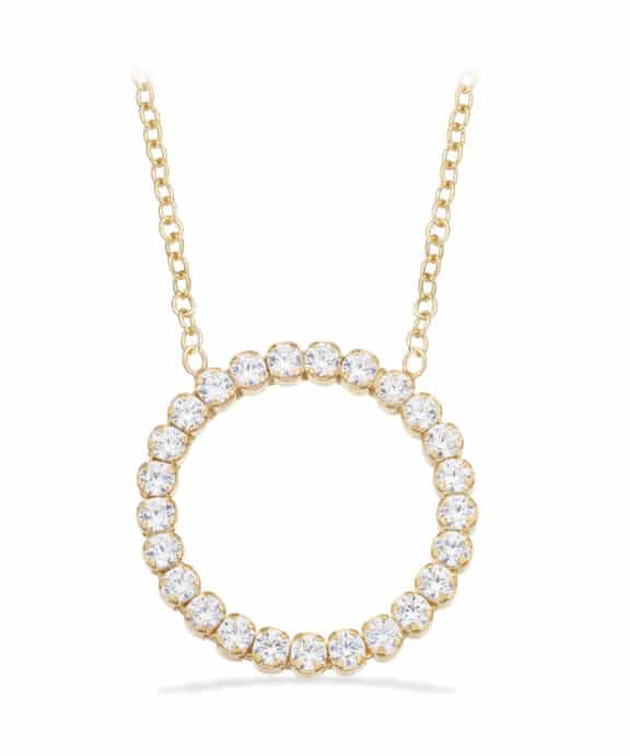 SCROUPLES SOHO HALSKÆDE MED CIRKEL I FORGYLDT SØLV - 300762H,M