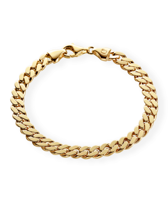 CAMILLE BRINCH MEDIUM PANZER FORGYLDT SØLV ANKELKÆDE 25,5 CM - MPAK-FG-25-5