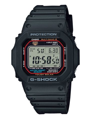 CASIO G-SHOCK PROTECTION UR HERRE I SORT GUMMI - GW-M5610U-1ER