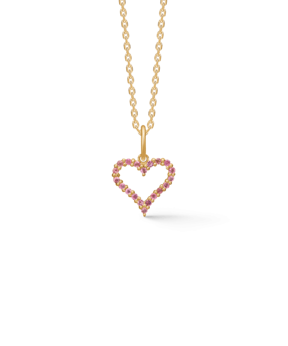 MADS Z TENDER HEART PINK TURMALIN VEDHÆNG I 14 KARAT GULD - 1536312