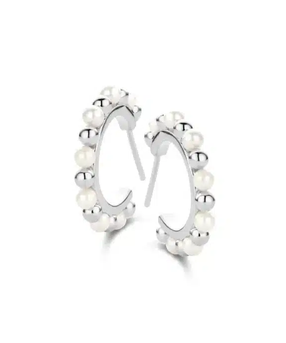 SPIRIT ICONS GEM HOOPS ØRERINGE SØLV - 41341