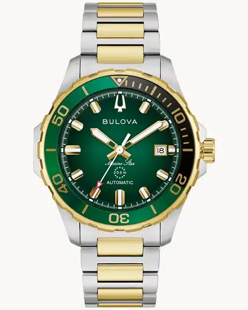 BULOVA MARINE STAR GRØN SKIVE - 98B467