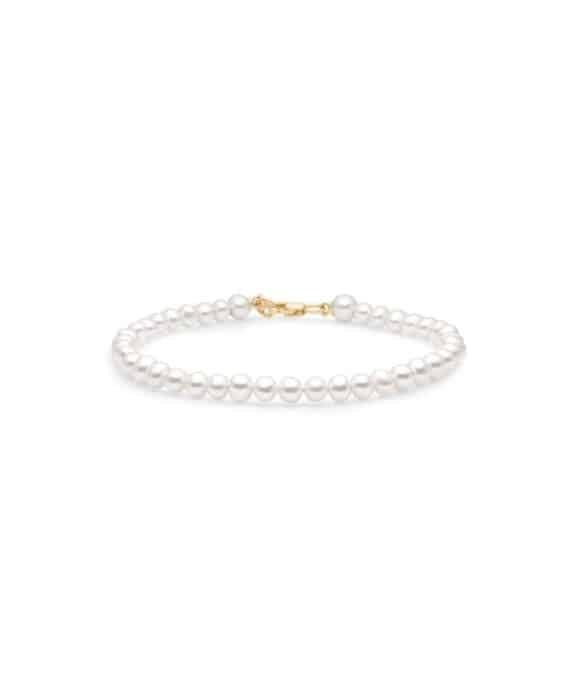 JULIE SANDLAU ESTHER ARMBÅND I 14 KARAT GULD MED PERLER - YG14-BR323M/L