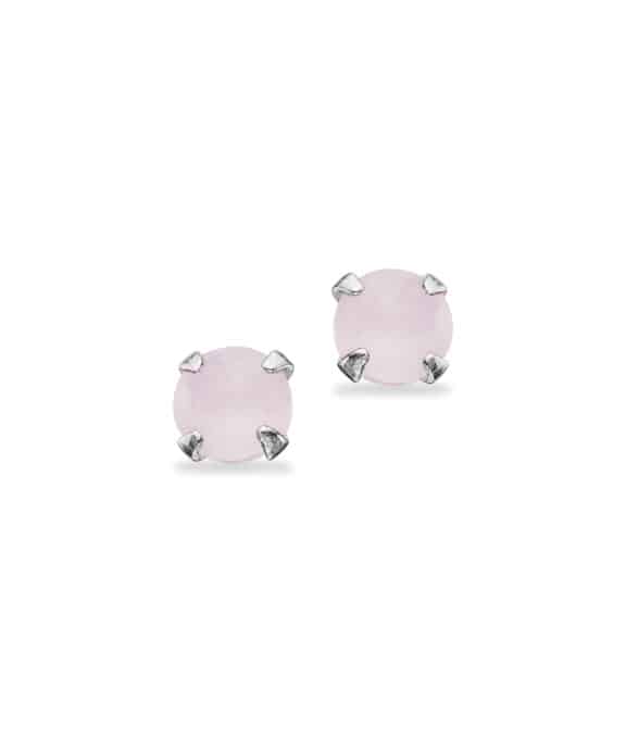 SCROUPLES ØRESTIK I SØLV MED ROSA QUARTZ - 153492