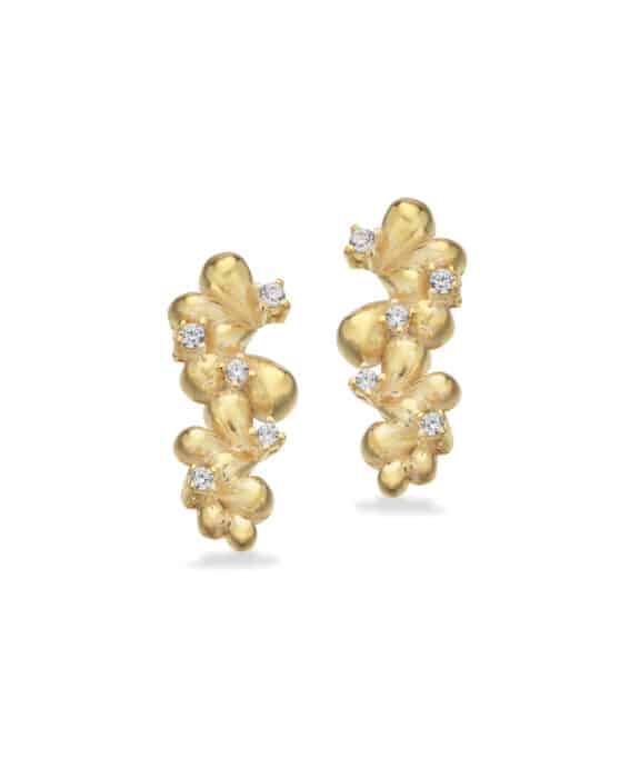 SCROUPLES ØRESTIK I FORGYLDT SØLV MED CUBIC ZIRKONIA - 166332