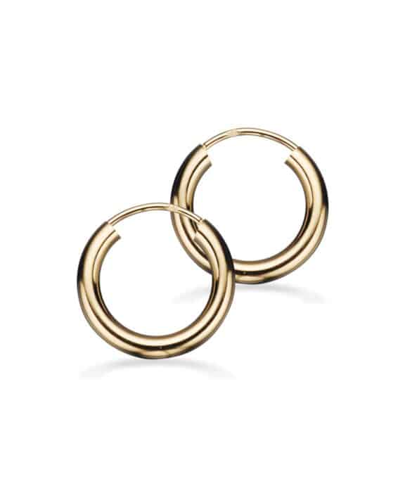 SCROUPLES ØRERINGE CREOL I 8 KARAT GULD 2,5X15 MM - 19233