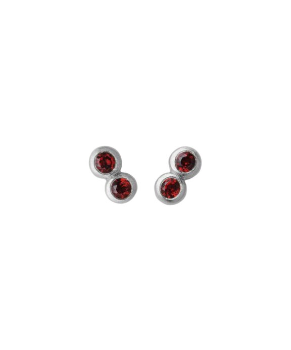 BYBIEHL MY POWERS STUDS GARNET I SØLV - 4-4003GA-R