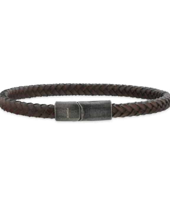 SCROUPLES FORCE ARMBÅND LÆDER MØRKEBRUNT 21 CM - 04441A,M