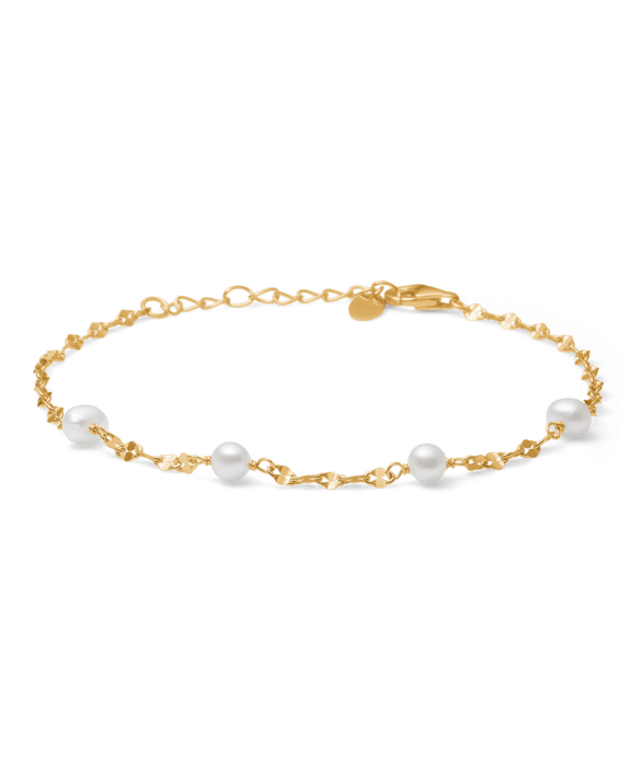 STUDIO Z AURELIA PEARL ARMBÅND I FORGYLDT SØLV MED PERLER - 7253450
