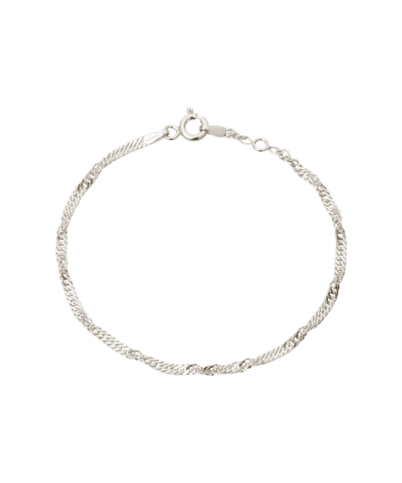 CAMILLE BRINCH LARGE ZEBRA ARMBÅND I SØLV 16-17 CM - LZB-16-17