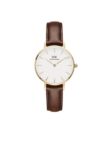 DANIEL WELLINGTON PETITE ST MAWES GULD FARVET MED LÆDERREM - DW00100552
