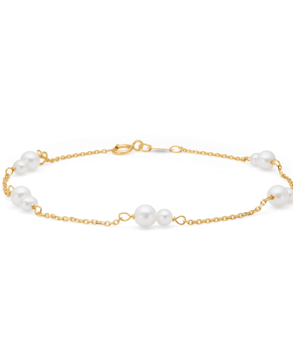 MADS Z ARTEMIS II ARMBÅND I 8 KARAT GULD MED KULTUR PERLER - 3353111