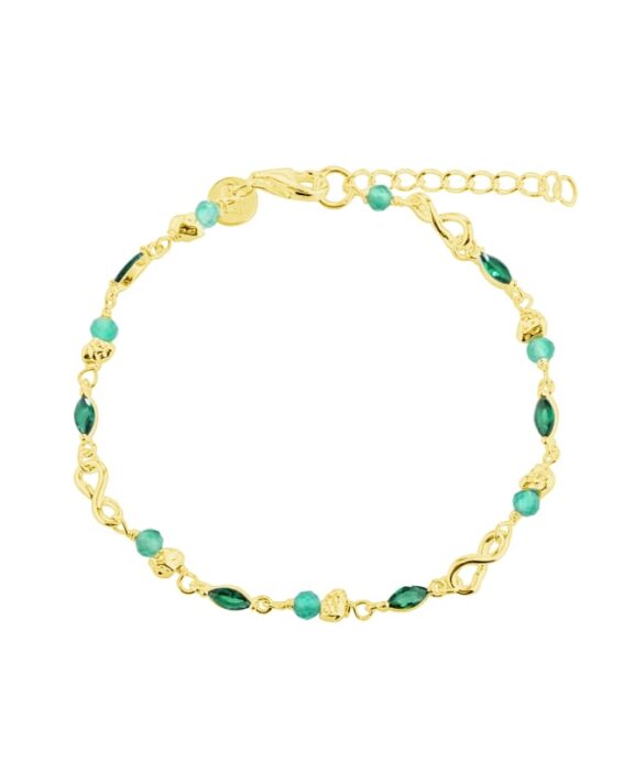 AQUA DULCE GREEN GARDEN ARMBÅND SØLVFORGYLDT - 5976