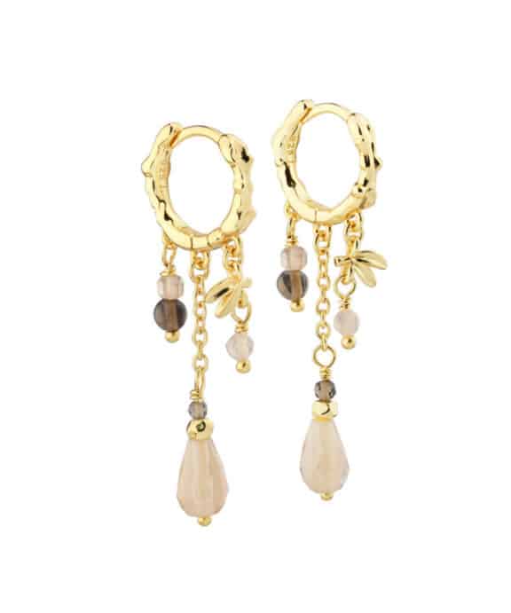 AQUA DULCE MEADOW ROSE ØRERING SØLVFORGYLDT - 7167