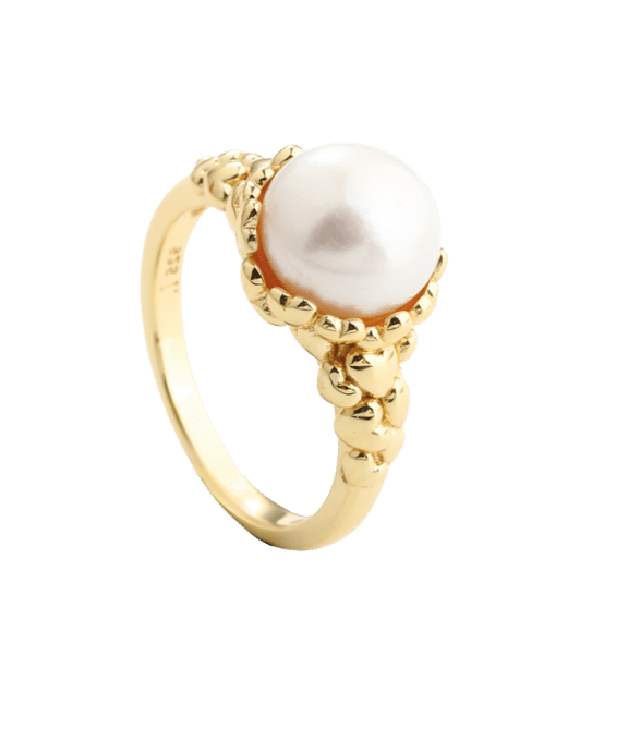 AQUA DULCE KARLA PEARL RING FORGYLDT- 6444