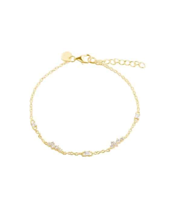 AQUA DULCE AURA ARMBÅND SØLV FORGYLDT 17+3 CM - 6092
