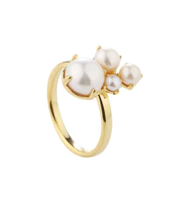 AQUA DULCE BUBBLES RING FORGYLDT - 5466