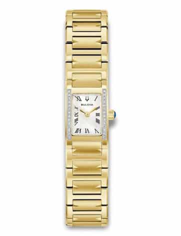 BULOVA MARC ANTHONY UR DAME GULD FARVET STÅL MED 28 DIAMANTER - 98R301