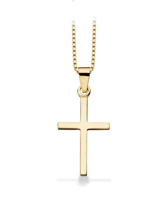 SCROUPLES KORS VEDHÆNG I 14 KARAT GULD 19X13 MM - 26365