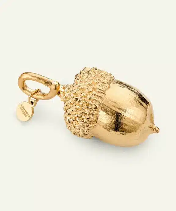 FLORA DANICA AGERN JULEPYNT BELAGT I 18 KT GULD - FDJ-XMAS-AGERN-G