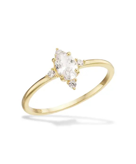 SCROUPLES RING 8 KT MED OVAL ZIRKONIA - 715433