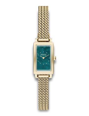 SKAGEN HAGEN MICRO UR DAME MED GRØN SKIVE - SKW3186